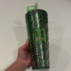 Starbucks Wicked Green and Pink Tumbler